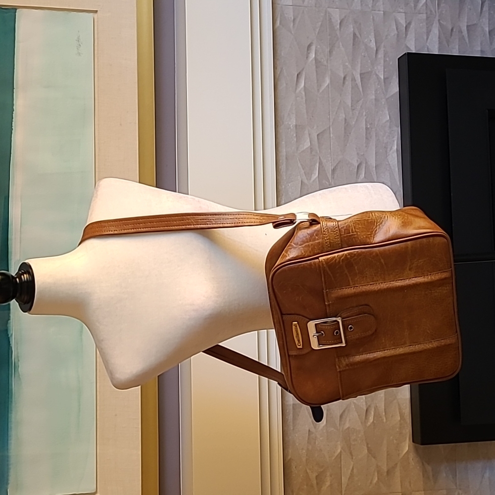 70s Vintage Vinyl Carrier Crossbody